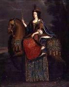 unknow artist Portrait of Queen Marie Casimire in coronation robes on horseback. china oil painting artist